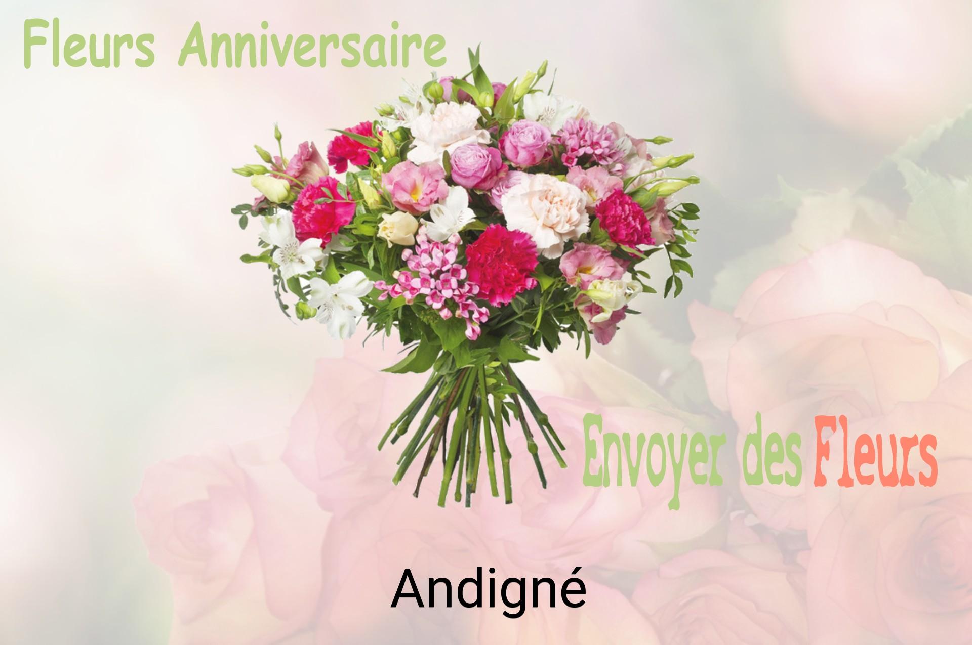 Bouquet de fleurs d’anniversaire livré à Andigné