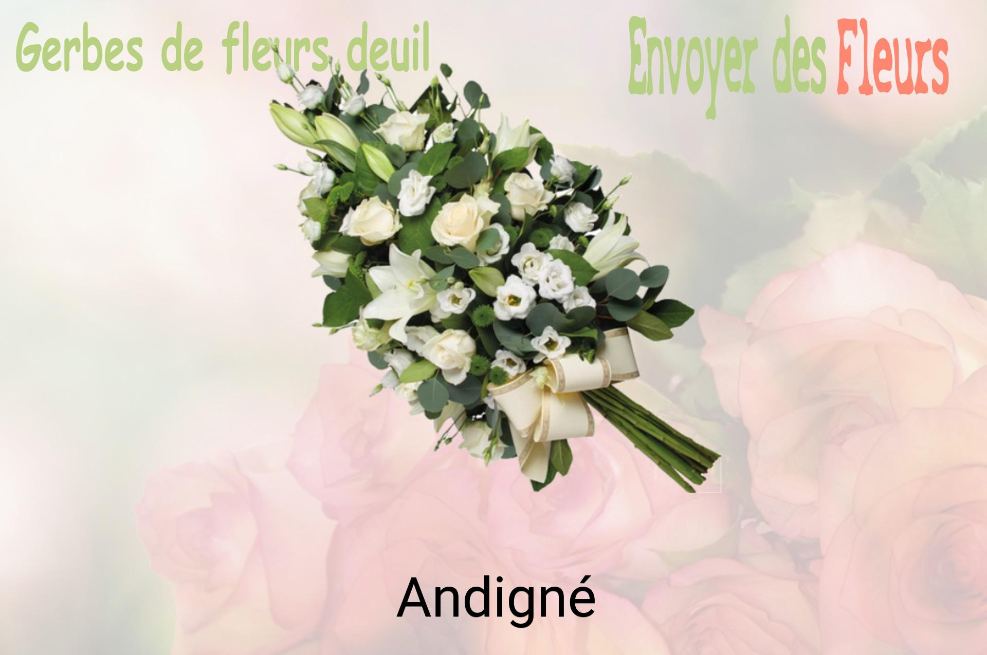 Gerbe de fleurs de deuil livrée à Andigné